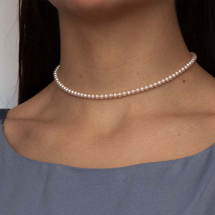 Collana lunga vintage di perle d'acqua dolce Made in Italy Collana lunga vintage di perle d'acqua dolce Made in Italy