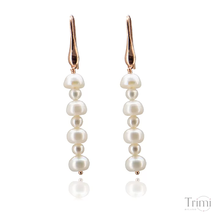 acqua dolce e diamanti in argento sterling placcato oro 14k 8