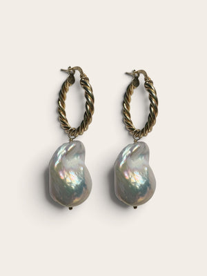 Orecchino con perle barocche di acqua dolce - Otranto