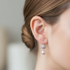 Orecchino con perle d’acqua dolce rosa - Paola