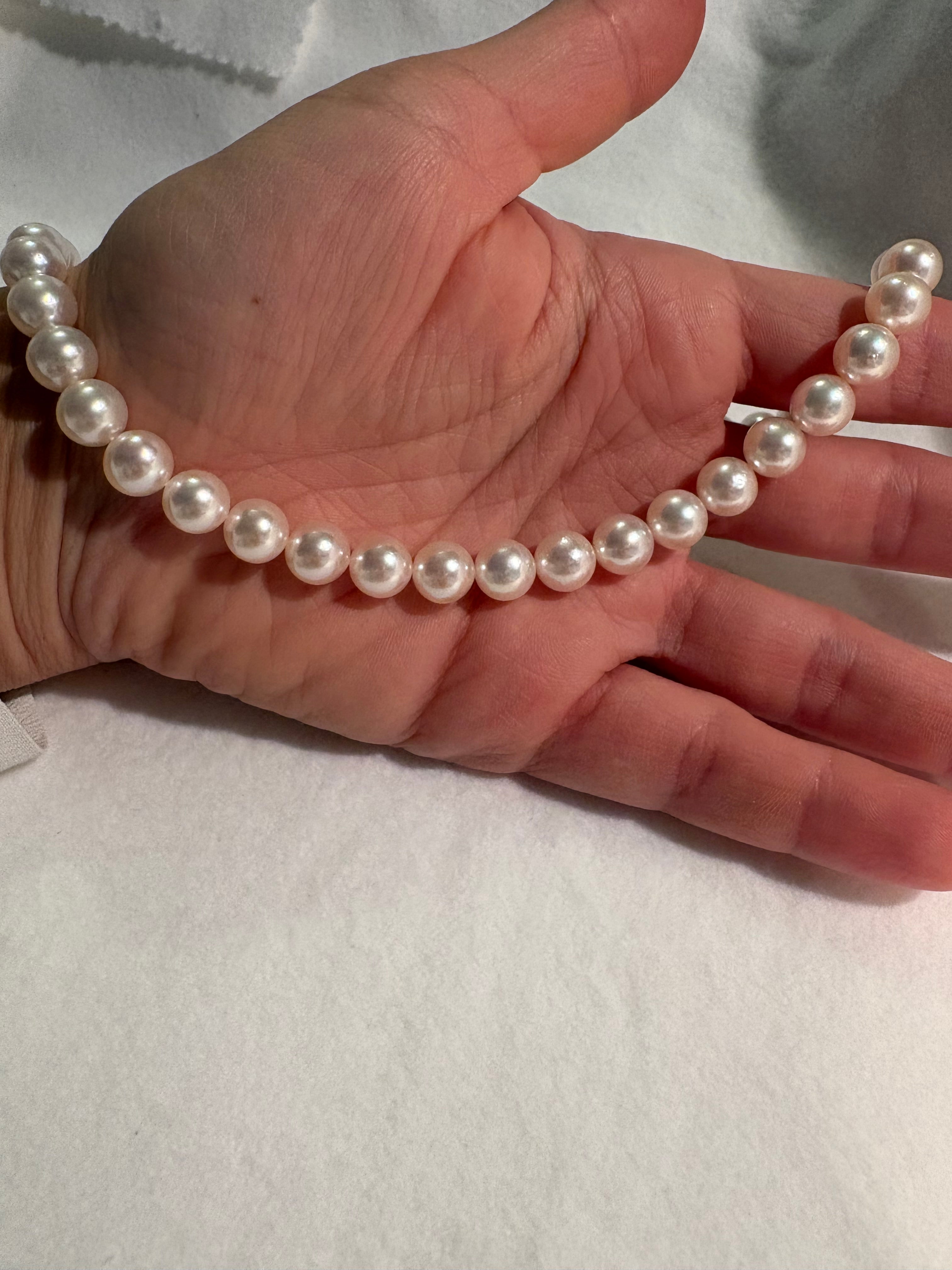 Collana perle akoya 8-8.5 mm