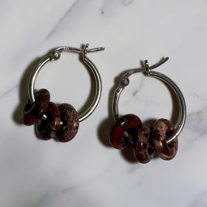 Orecchini artigianali con Unakite - Autunno