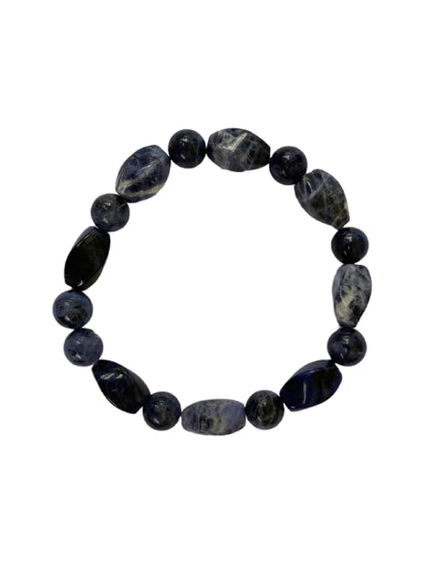 Bracciale elastico artigianale con Sodalite - Silvia