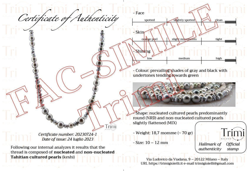 Orecchino con perle di Tahiti - Paola