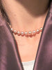 Collana perle di fiume rosa - acqua dolce rosa , colore naturale 