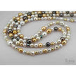 Necklace with white and gold South Sea and Tahitian cultured pearls