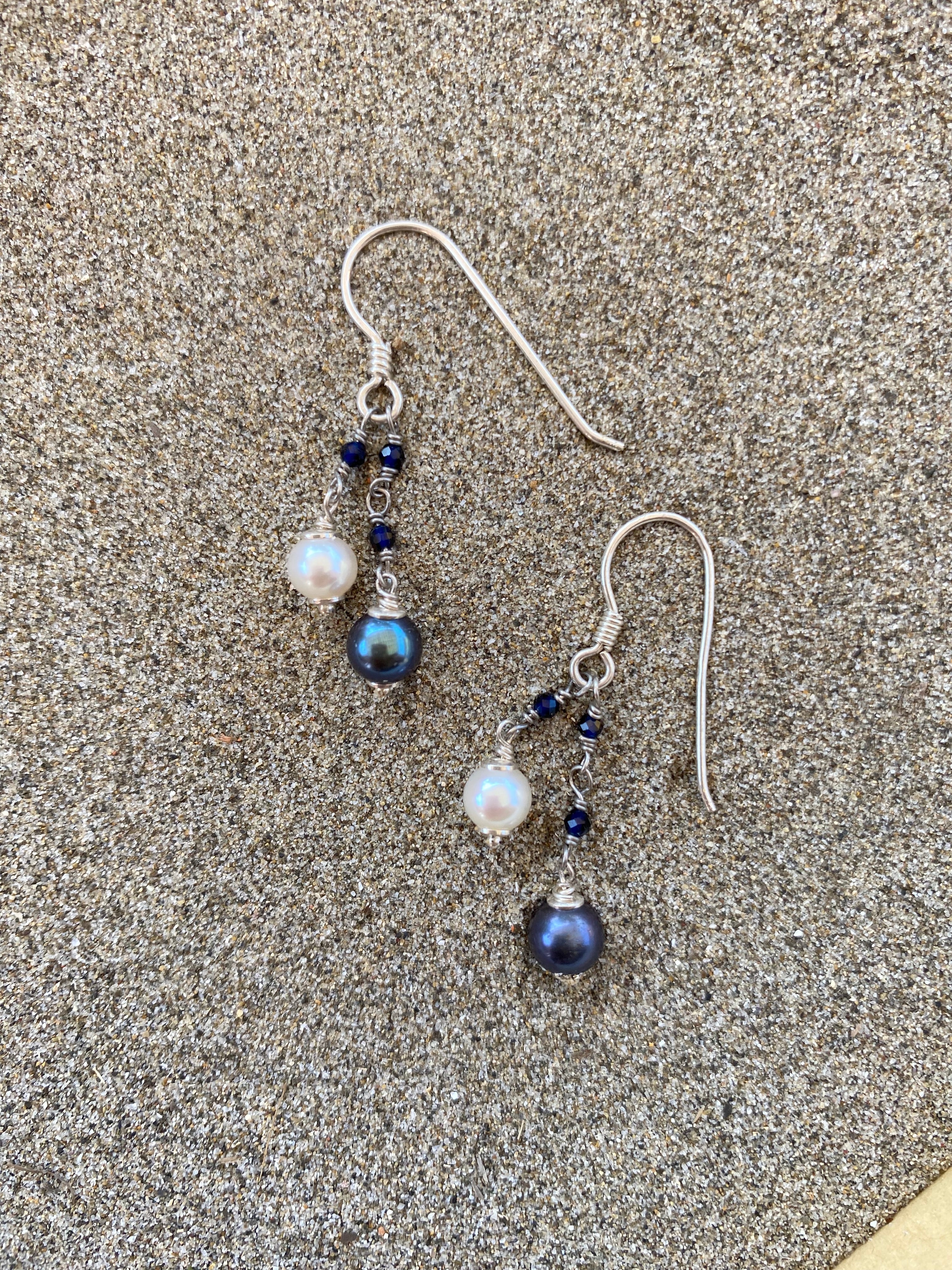 Orecchino in argento con perle di acqua dolce Estivo 