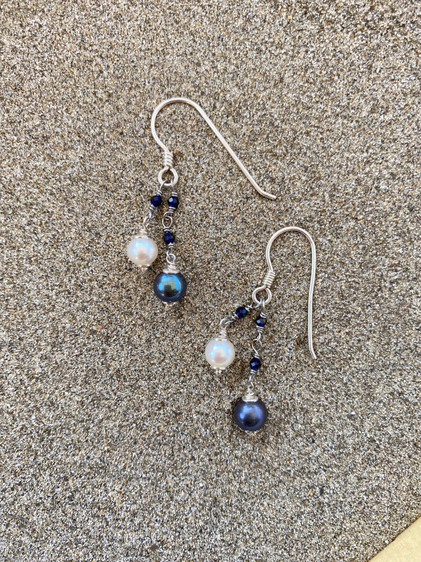 Orecchino in argento con perle di acqua dolce Estivo 