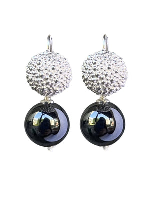 Earrings with freshwater pearls and spinel - Del Trio