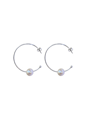 Earrings with freshwater pearls and spinel - Del Trio