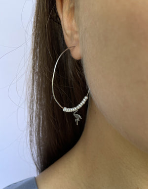 Earrings with freshwater pearls and spinel - Del Trio