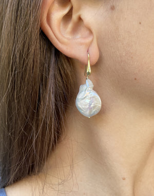 Earrings with freshwater pearls and spinel - Del Trio