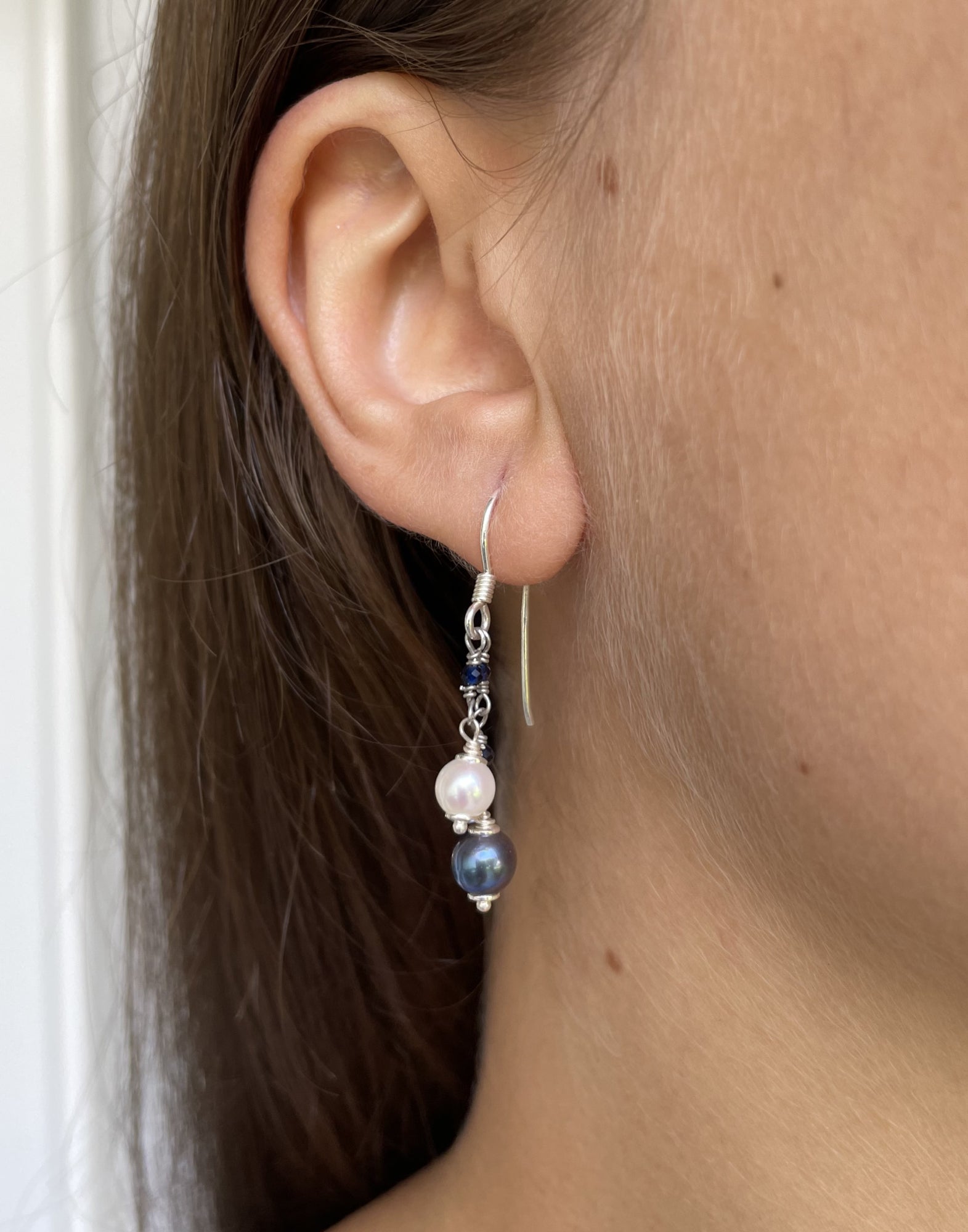 Boucle d'oreille avec cristal de roche - Paola