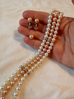 Set bracciale orecchini e spilla di acqua dolce 