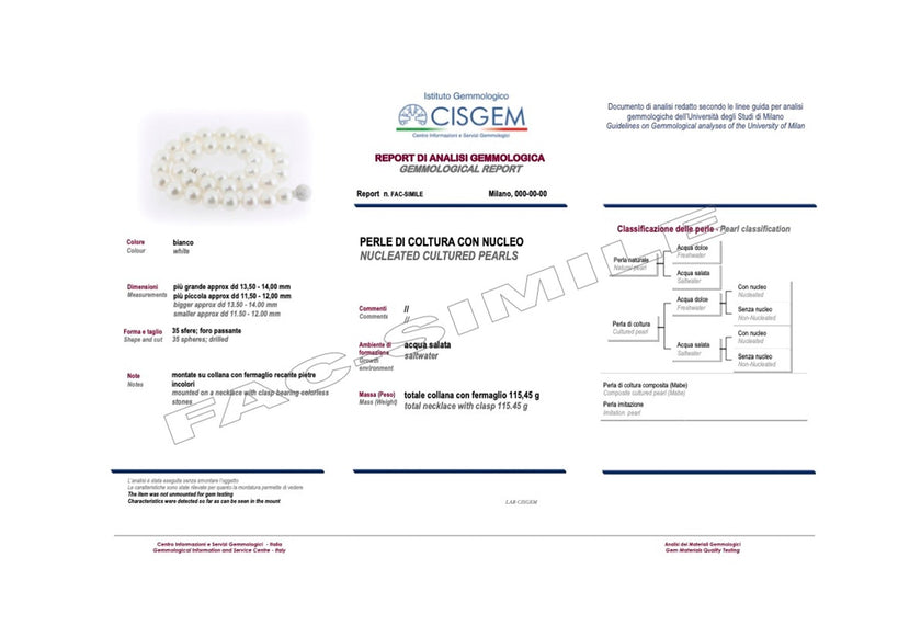 Collana con Perle Australiane e Tahiti