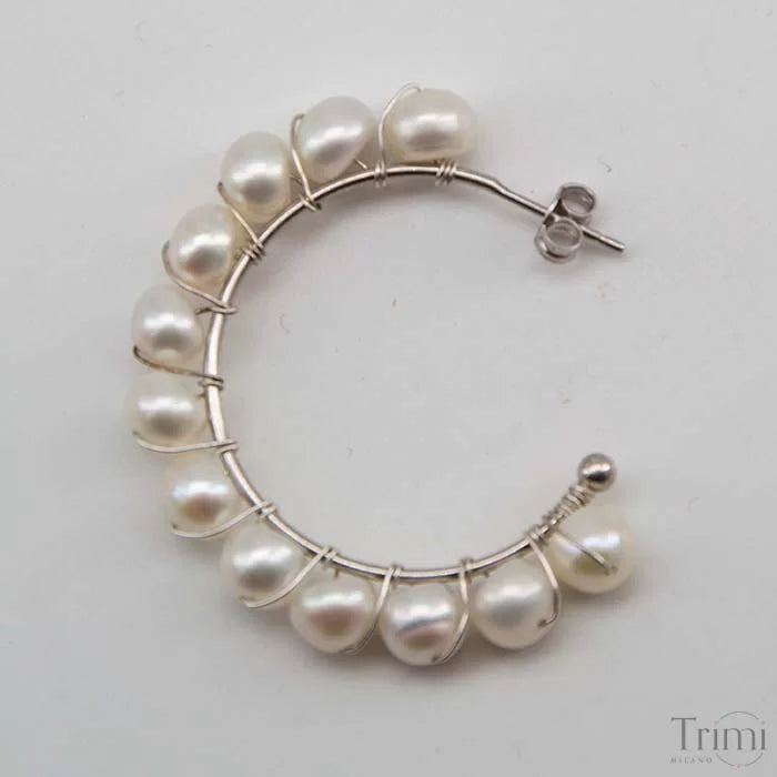 Earring with freshwater pearls - Bologna